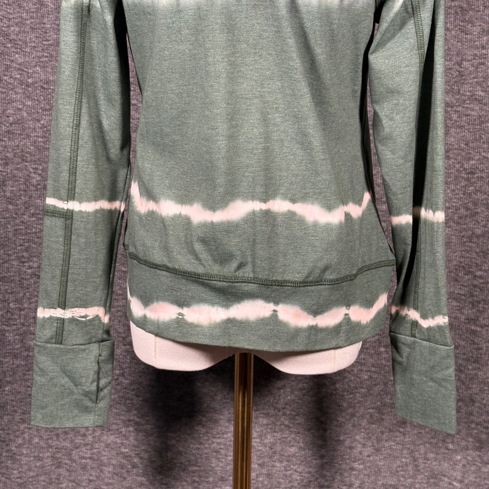 Dolan Tie Dye Full Zip Jacket Green Purple Thumbholes Temperature Control Small - Picture 6 of 10